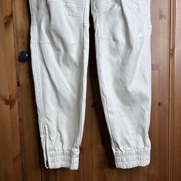 Spanx Stretch Twill Cargo Jogger Pants Women’s Small Ivory White Professional - Picture 5 of 8